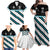 Custom Fiji Rugby Family Matching Off Shoulder Maxi Dress and Hawaiian Shirt Fijian 7s With Tapa Pattern LT05 - Polynesian Pride