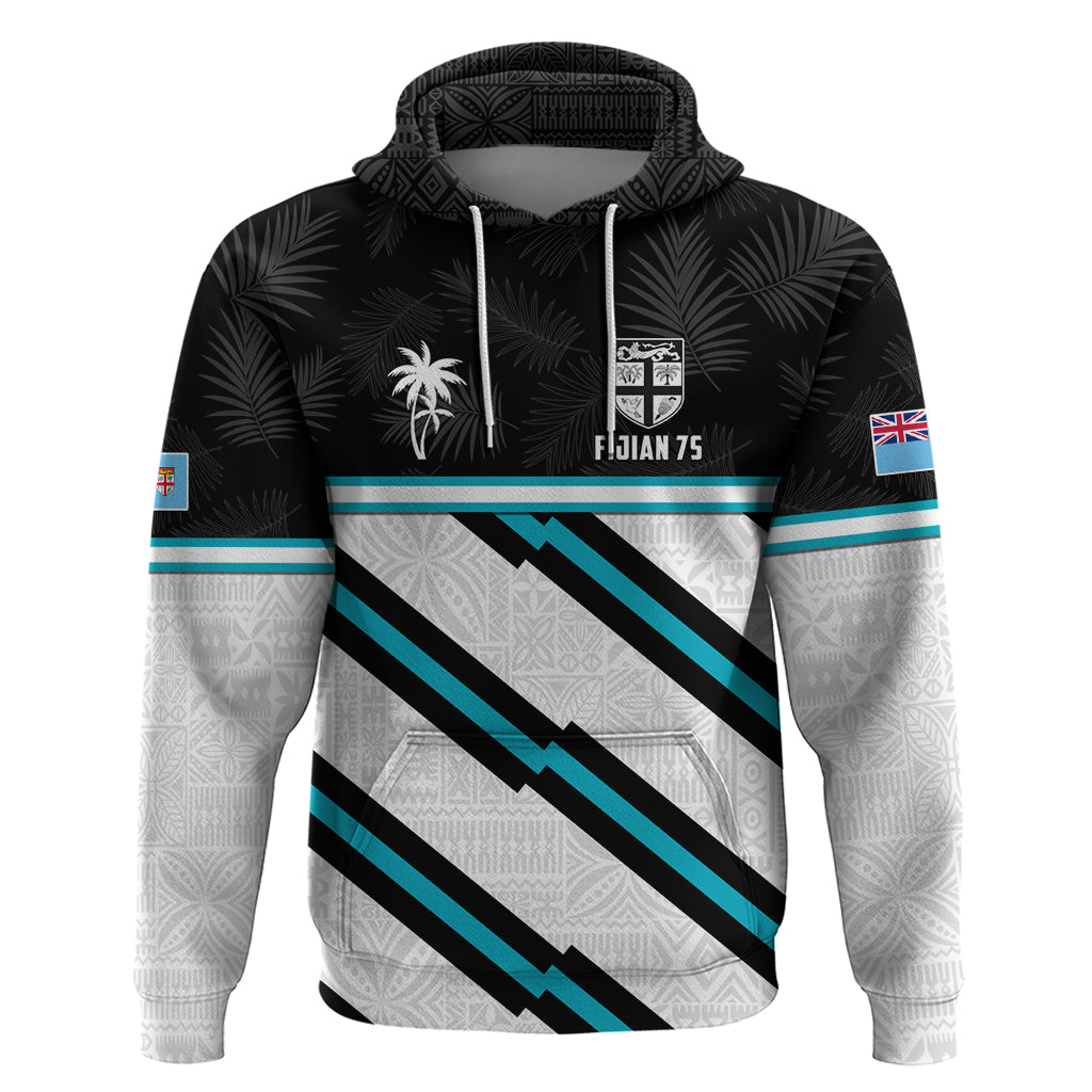 Custom Fiji Rugby Hoodie Fijian 7s With Tapa Pattern LT05 Pullover Hoodie White - Polynesian Pride