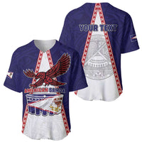 Personalised American Samoa Flag Day Baseball Jersey Flag Style