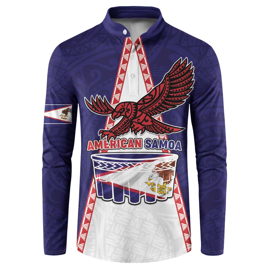 Personalised American Samoa Flag Day Button Sweatshirt Flag Style