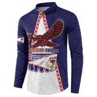 Personalised American Samoa Flag Day Button Sweatshirt Flag Style