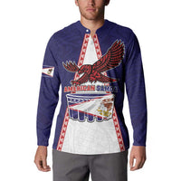 Personalised American Samoa Flag Day Button Sweatshirt Flag Style