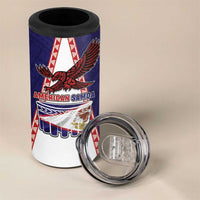Personalised American Samoa Flag Day 4 in 1 Can Cooler Tumbler Flag Style LT05 - Polynesian Pride