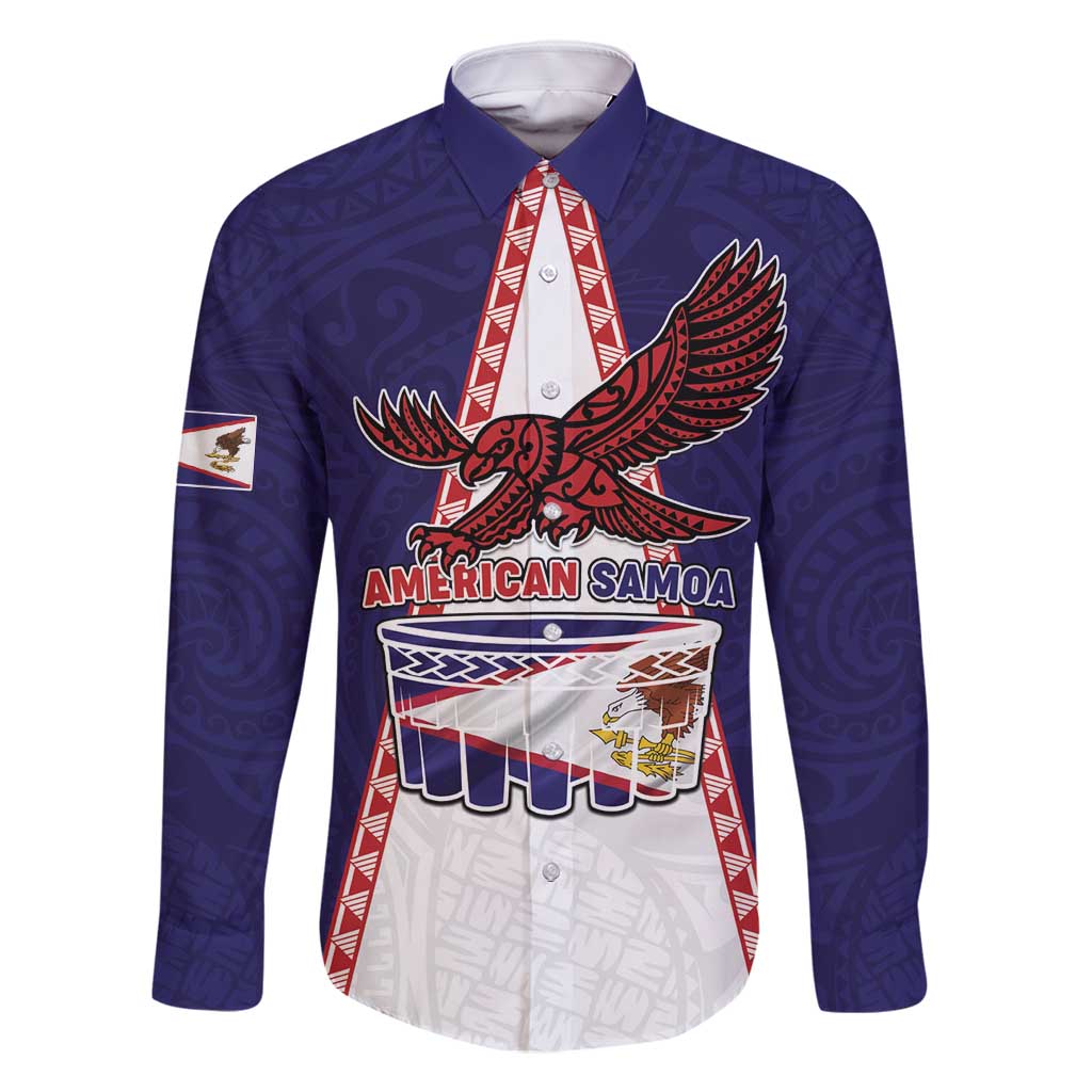 Personalised American Samoa Flag Day Family Matching Off Shoulder Maxi Dress and Hawaiian Shirt Flag Style