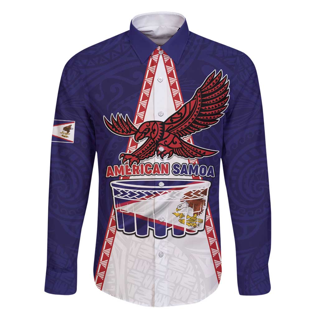 Personalised American Samoa Flag Day Family Matching Puletasi and Hawaiian Shirt Flag Style