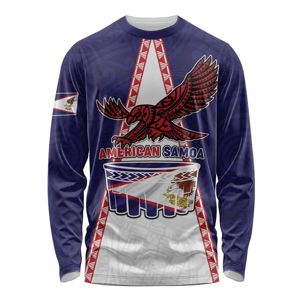 Personalised American Samoa Flag Day Long Sleeve Shirt Flag Style
