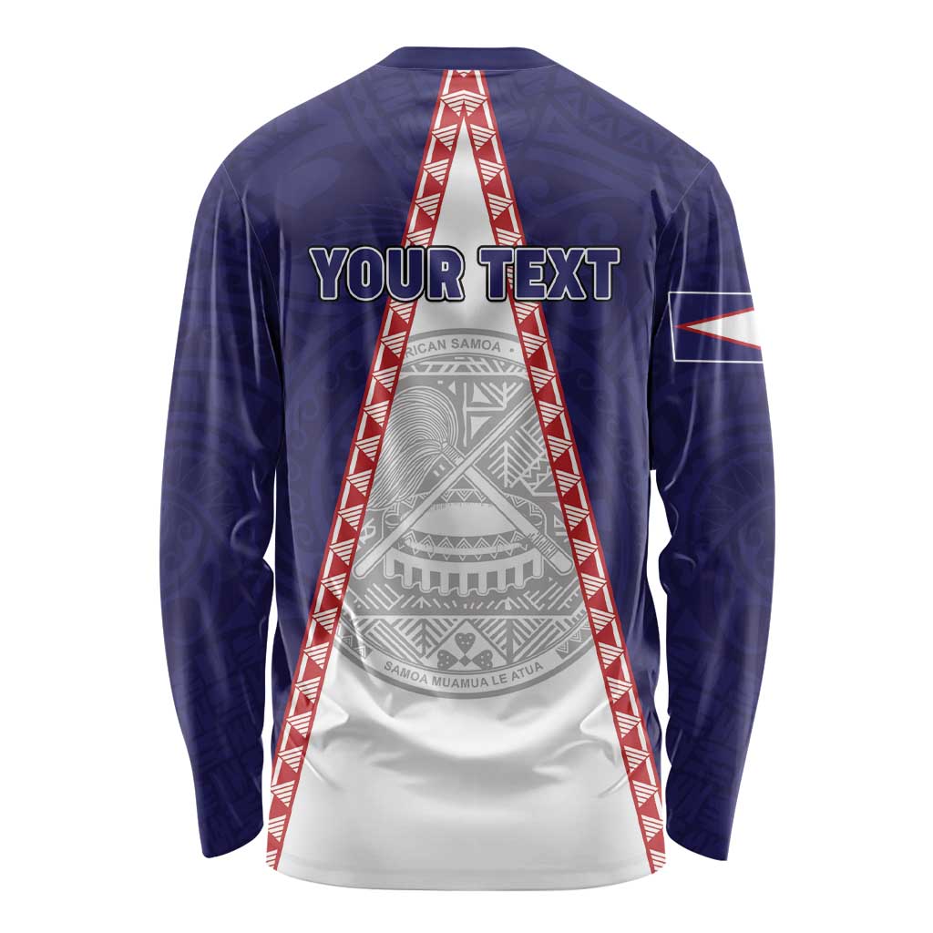Personalised American Samoa Flag Day Long Sleeve Shirt Flag Style