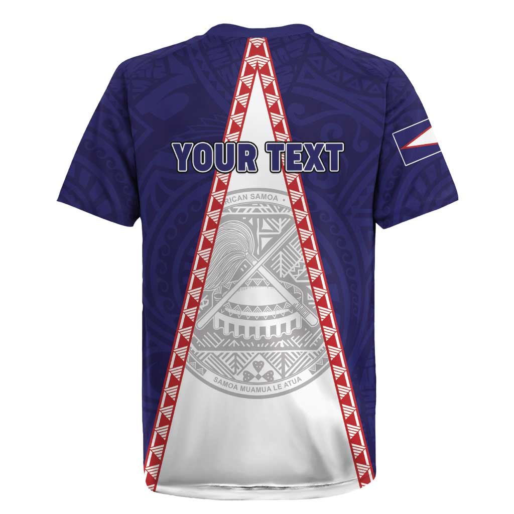 Personalised American Samoa Flag Day Rugby Jersey Flag Style LT05 - Polynesian Pride