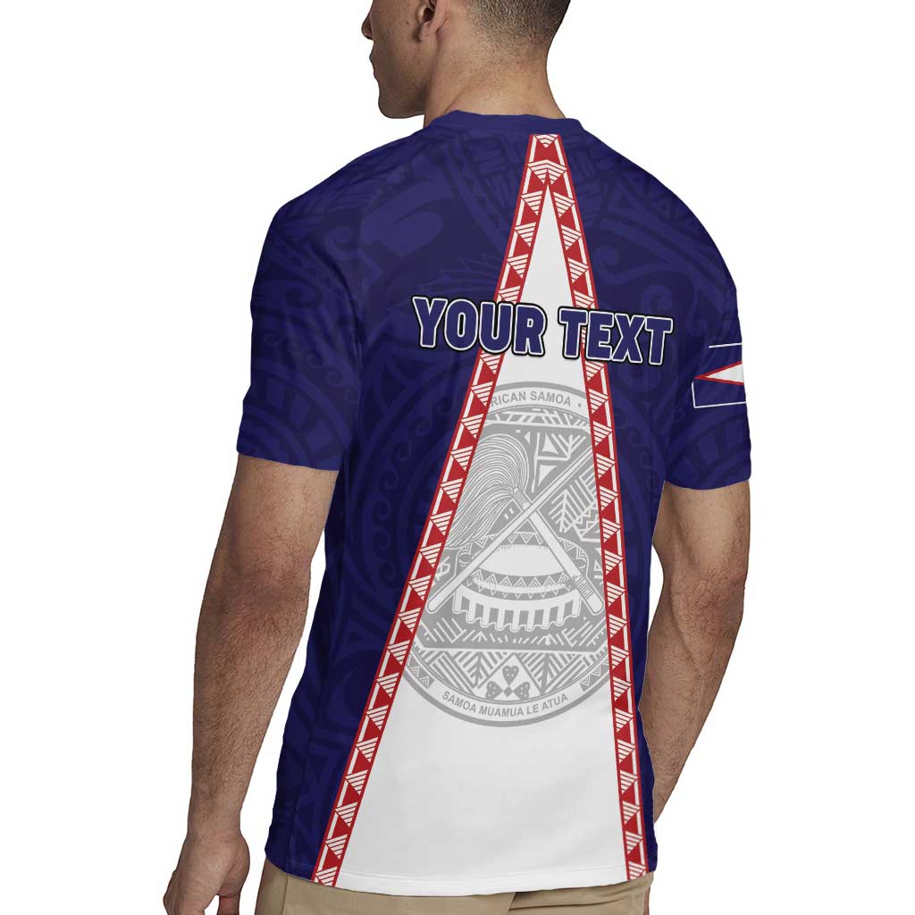 Personalised American Samoa Flag Day Rugby Jersey Flag Style LT05 - Polynesian Pride