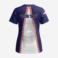 Personalised American Samoa Flag Day Scrub Top Flag Style LT05 - Polynesian Pride