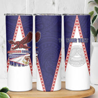 Personalised American Samoa Flag Day Skinny Tumbler Flag Style LT05 - Polynesian Pride