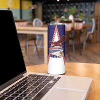 Personalised American Samoa Flag Day Skinny Tumbler Flag Style LT05 - Polynesian Pride