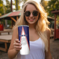 Personalised American Samoa Flag Day Skinny Tumbler Flag Style LT05 - Polynesian Pride