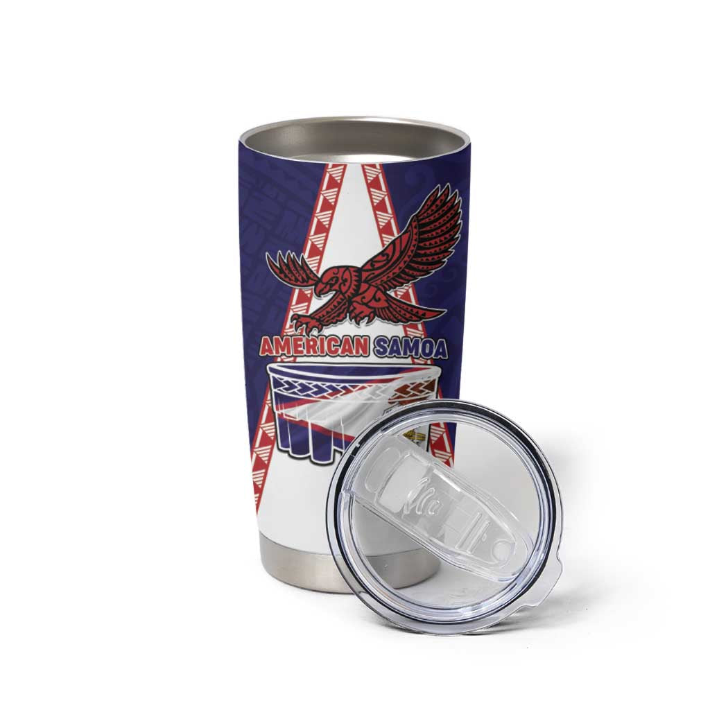 Personalised American Samoa Flag Day Tumbler Cup Flag Style LT05 - Polynesian Pride