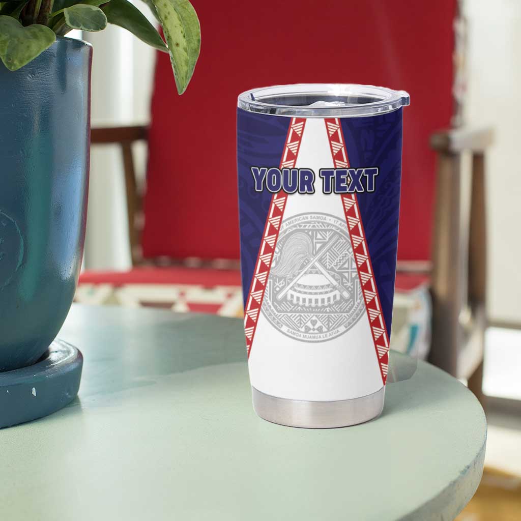 Personalised American Samoa Flag Day Tumbler Cup Flag Style LT05 - Polynesian Pride