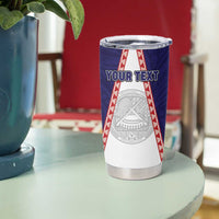 Personalised American Samoa Flag Day Tumbler Cup Flag Style LT05 - Polynesian Pride