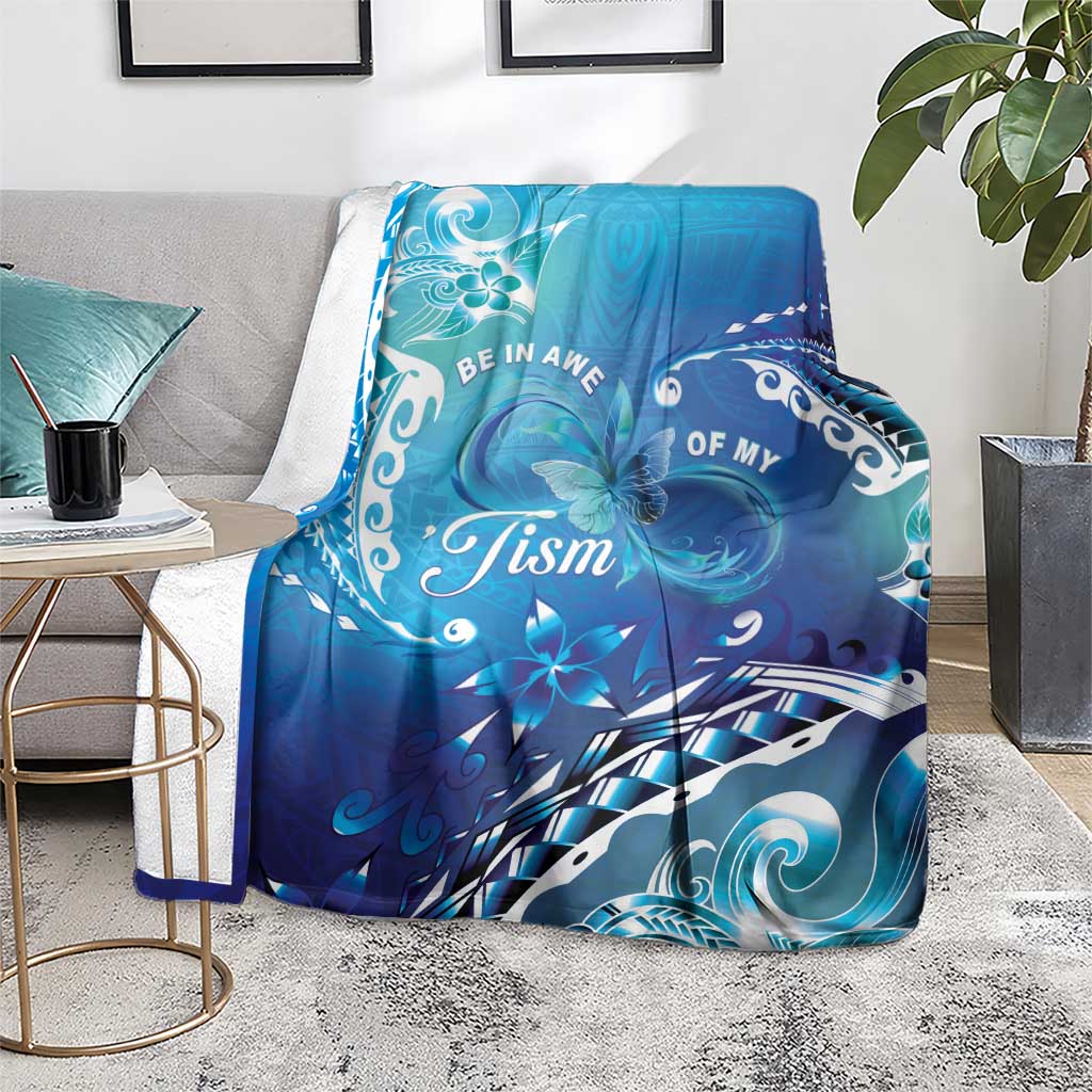 Polynesia Autism Awareness Blanket Be In Awe Of My 'Tism