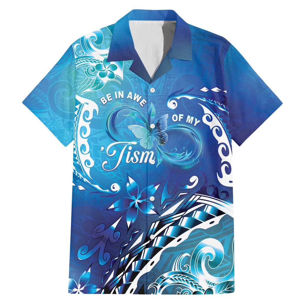 Polynesia Autism Awareness Family Matching Mermaid Dress and Hawaiian Shirt Be In Awe Of My 'Tism