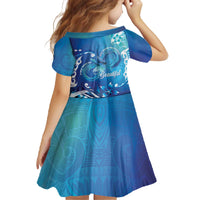 Polynesia Autism Awareness Family Matching Off The Shoulder Long Sleeve Dress and Hawaiian Shirt Be In Awe Of My 'Tism