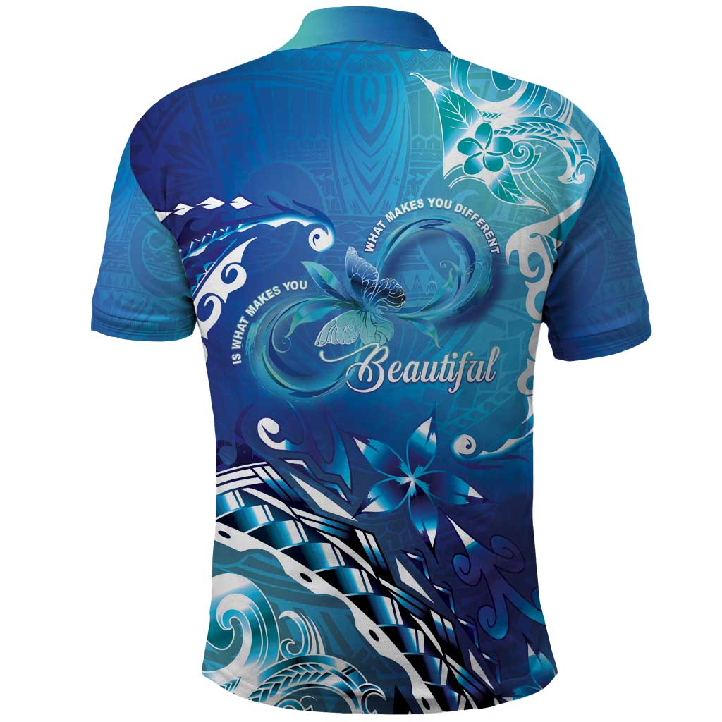 Polynesia Autism Awareness Polo Shirt Be In Awe Of My 'Tism