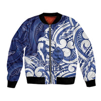Guam Chief Kepuha Bomber Jacket Chamorro Pride LT05 Unisex Blue - Polynesian Pride