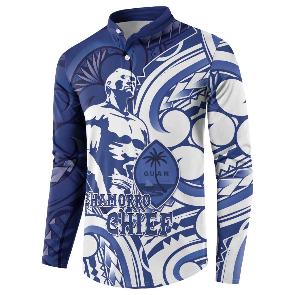 Guam Chief Kepuha Button Sweatshirt Chamorro Pride LT05 - Polynesian Pride