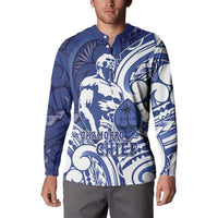 Guam Chief Kepuha Button Sweatshirt Chamorro Pride LT05 - Polynesian Pride