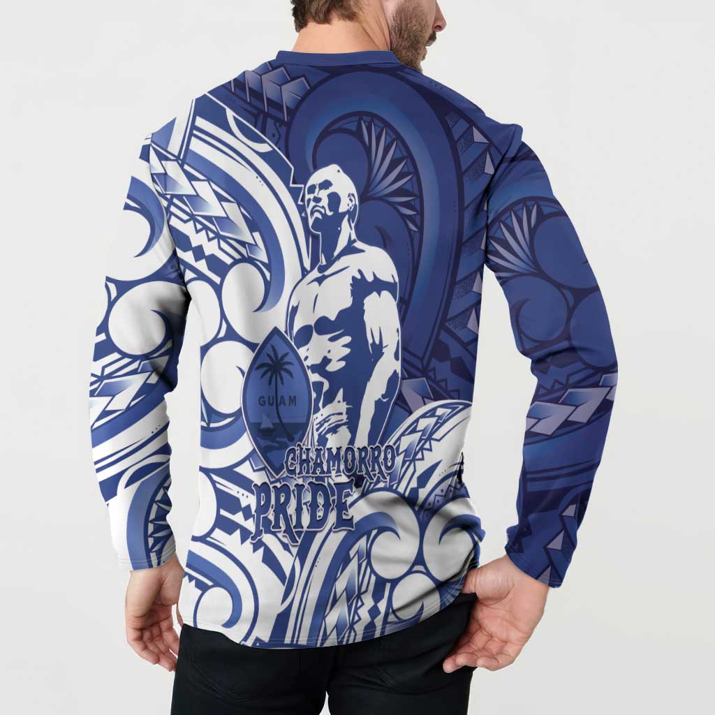 Guam Chief Kepuha Button Sweatshirt Chamorro Pride LT05 - Polynesian Pride