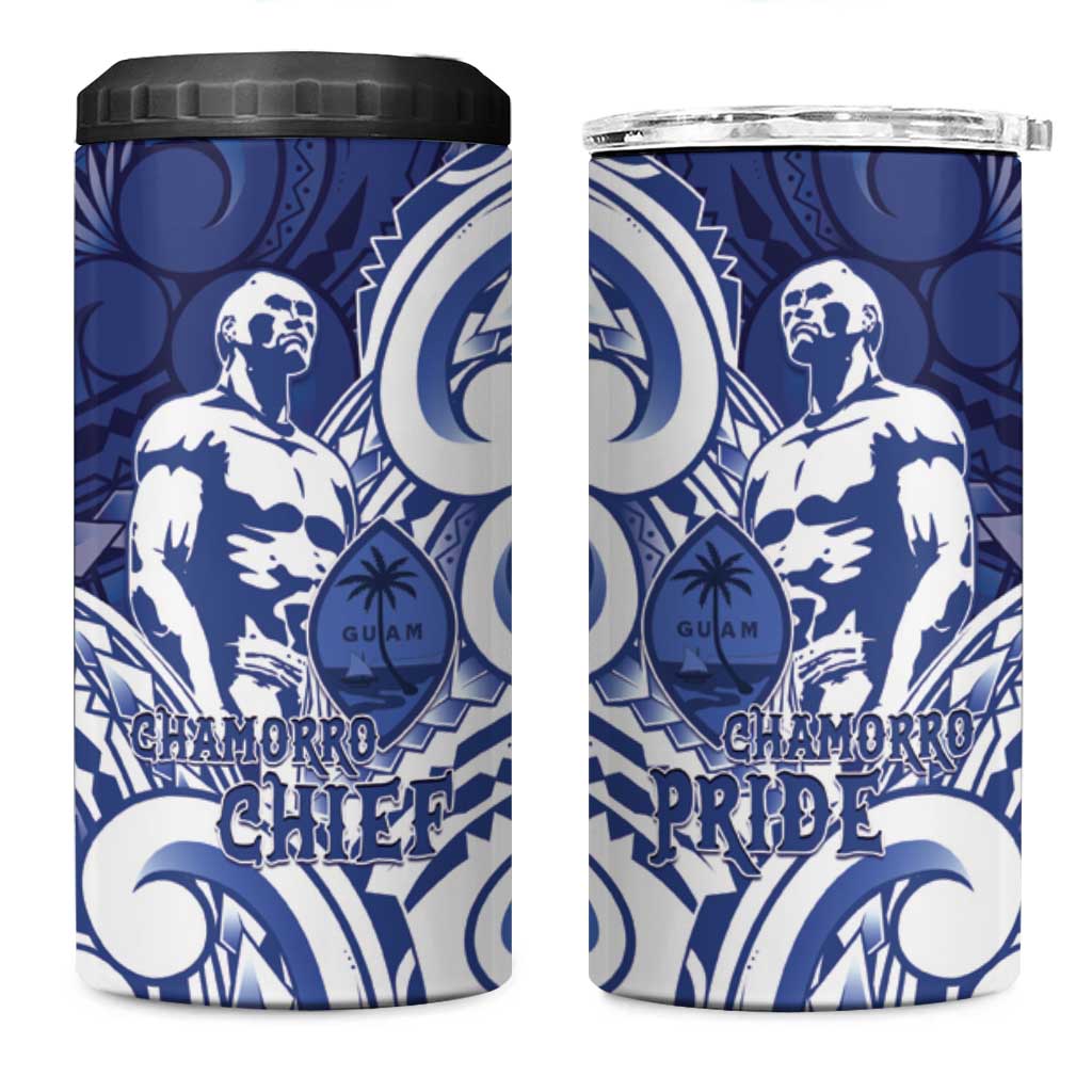 Guam Chief Kepuha 4 in 1 Can Cooler Tumbler Chamorro Pride LT05 One Size: 16 oz Blue - Polynesian Pride