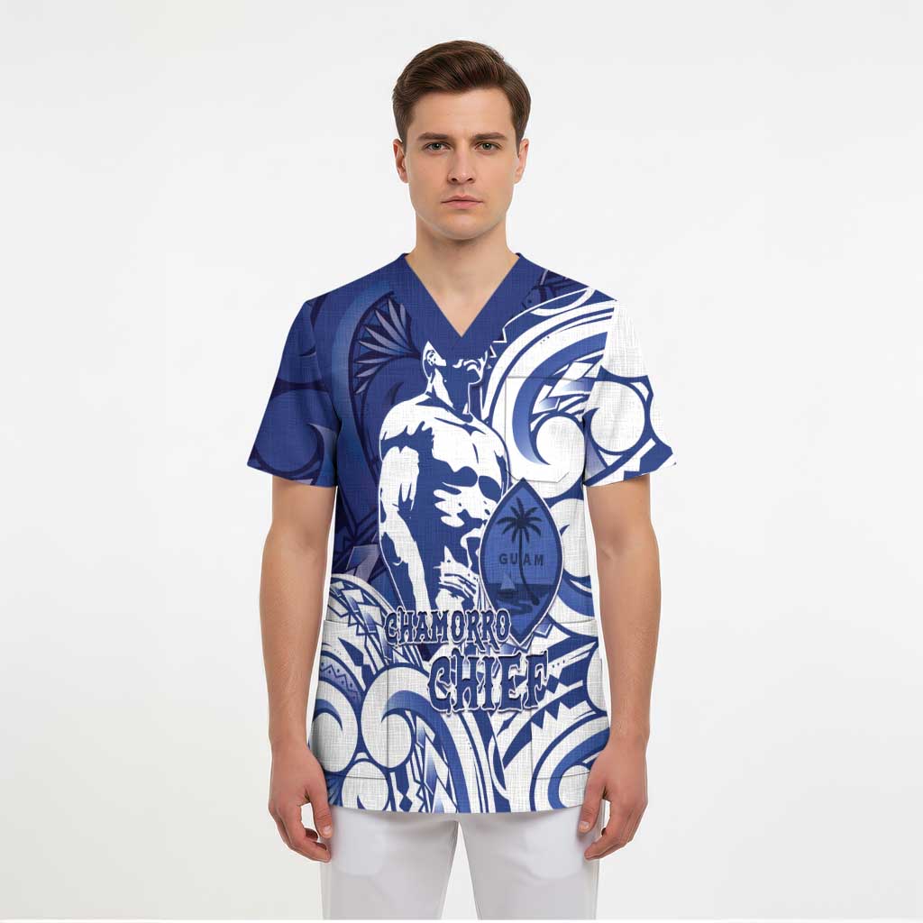 Guam Chief Kepuha Scrub Top Chamorro Pride - Polynesian Pride