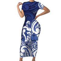 Guam Chief Kepuha Short Sleeve Bodycon Dress Chamorro Pride