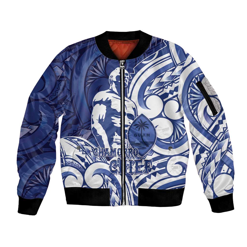 Guam Chief Kepuha Sleeve Zip Bomber Jacket Chamorro Pride
