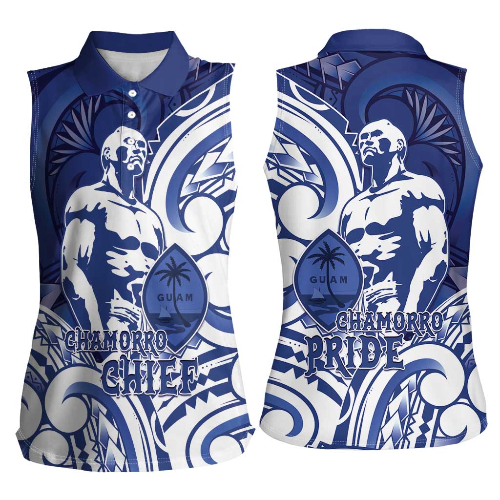 Guam Chief Kepuha Women Sleeveless Polo Shirt Chamorro Pride