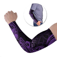Personalised Lupus Warrior Arm Sleeves Never Give Up Polynesian Style