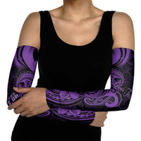 Personalised Lupus Warrior Arm Sleeves Never Give Up Polynesian Style