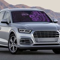 Lupus Warrior Auto Sun Shade Never Give Up Polynesian Style