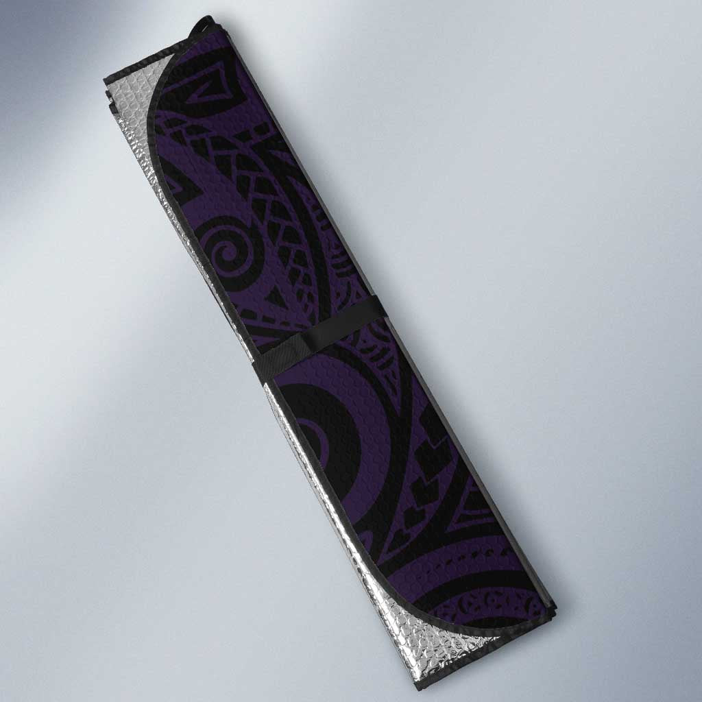 Lupus Warrior Auto Sun Shade Never Give Up Polynesian Style