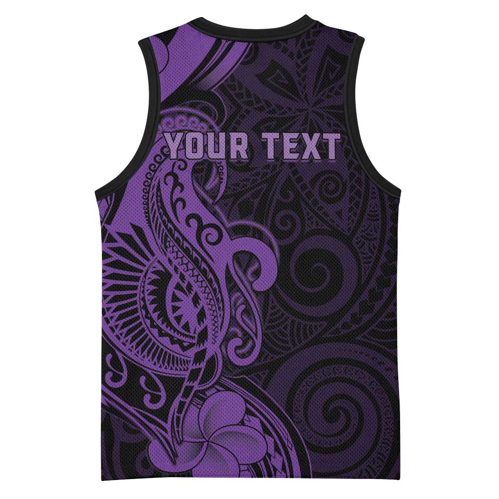 Personalised Lupus Warrior Basketball Jersey Never Give Up Polynesian Style