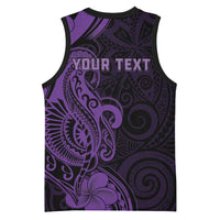 Personalised Lupus Warrior Basketball Jersey Never Give Up Polynesian Style