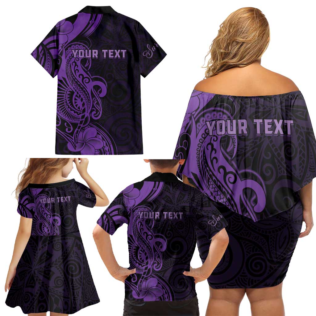Personalised Lupus Warrior Family Matching Off Shoulder Short Dress and Hawaiian Shirt Never Give Up Polynesian Style LT05 - Polynesian Pride