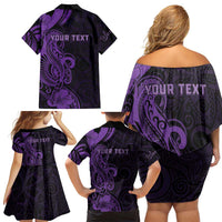 Personalised Lupus Warrior Family Matching Off Shoulder Short Dress and Hawaiian Shirt Never Give Up Polynesian Style LT05 - Polynesian Pride