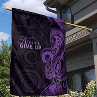Lupus Warrior Garden Flag Never Give Up Polynesian Style LT05 - Polynesian Pride