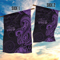 Lupus Warrior Garden Flag Never Give Up Polynesian Style LT05 - Polynesian Pride