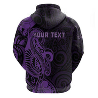 Personalised Lupus Warrior Hoodie Never Give Up Polynesian Style