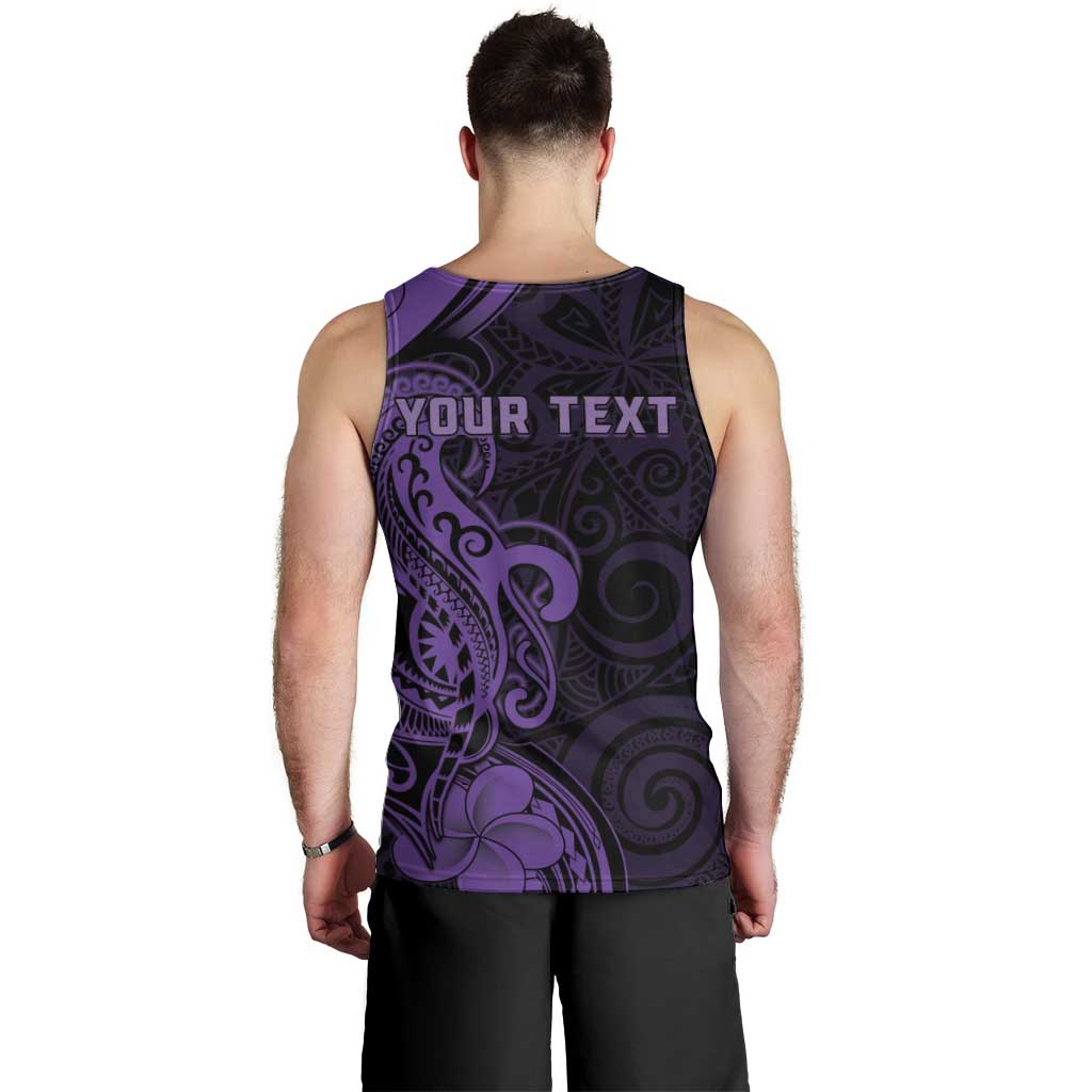 Personalised Lupus Warrior Men Tank Top Never Give Up Polynesian Style