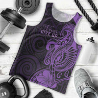 Personalised Lupus Warrior Men Tank Top Never Give Up Polynesian Style