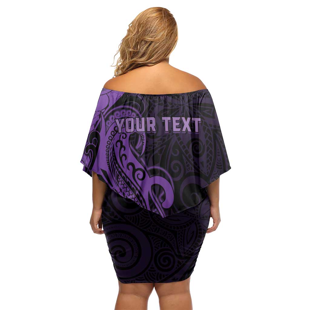 Personalised Lupus Warrior Off Shoulder Short Dress Never Give Up Polynesian Style LT05 - Polynesian Pride