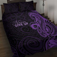 Lupus Warrior Quilt Bed Set Never Give Up Polynesian Style LT05 Purple - Polynesian Pride