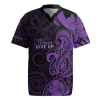 Personalised Lupus Warrior Rugby Jersey Never Give Up Polynesian Style