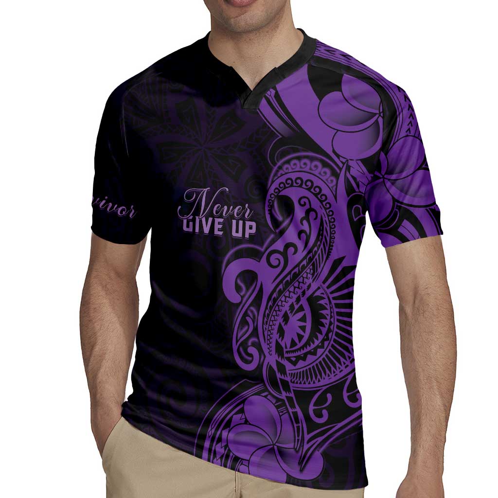 Personalised Lupus Warrior Rugby Jersey Never Give Up Polynesian Style